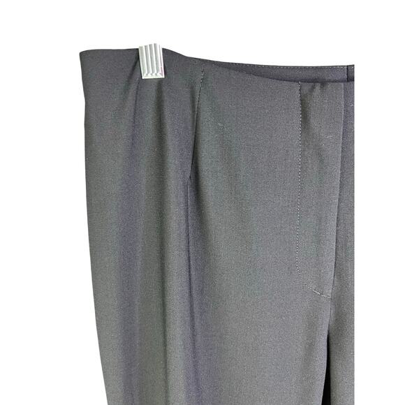 Bernard Zins Paris Pants Womens 10 Black Wool Hi-Rise Flat Front Classic Office - Picture 4 of 8